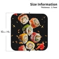 thumbnail image 3 of Disketp Sushi Funny Coasters,4 Pcs Leather Coasters With Holder, Perfect Housewarming Hostess Gifts,Protect Furniture From Water Marks Scratch, 3 of 9