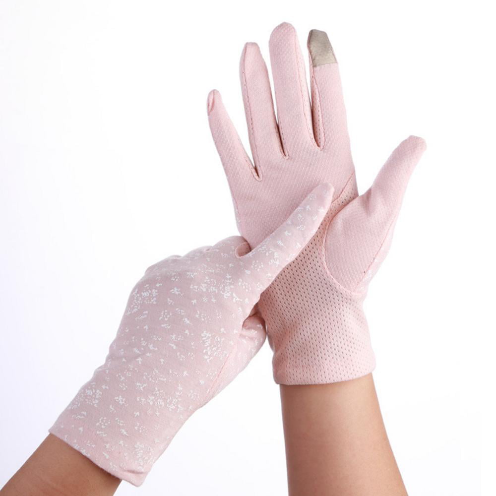 Women Summer UV-proof Driving Gloves Wedding Bridal Lace Mesh Gloves Full Finger