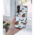 thumbnail image 5 of WIRESTER Shockproof Soft Rubber Cover Case for Samsung Galaxy S24 FE 6.7", Brindle Brown English Bulldog Funny Playful Postures On Light Blue Background, 5 of 5