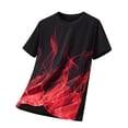 thumbnail image 4 of Men's Solid Color Geometric Jacquard Short Sleeve Round Neck Athletic T-Shirt, Quick-Dry Sporty Top for Training, Running, Gym Workouts and Outdoor Activities Red L, 4 of 7