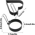 thumbnail image 2 of SHENMO Fried Egg Mold Set - Round and Heart-shaped Omelet Rings with Handle (4 Pieces), 2 of 5