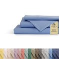 thumbnail image 1 of Juego de sábanas Linen Home, 100% algodón, percal, tamaño queen, azul, 1 of 9