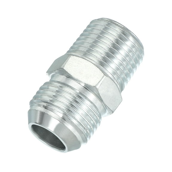 Hex Reducing Nipple Connectors Pipe Adapter 7/8 Male 37° Flare JIC x 1/2 Male NPT