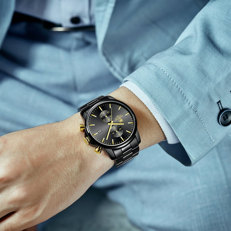 Watches with black metal strap cheap