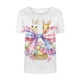 thumbnail image 4 of Neewe Easter Shirts for Women Crew Neck Happy Easter T Shirt Easter Bunny Shirt Cute Rabbit Graphic Tee Gift Spring Tees Tops, 4 of 5