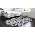 thumbnail image 3 of Rugs.com Oregon Collection Rug – 5' x 8' Oval Black And White Low-Pile Rug Perfect For Living Rooms, Large Dining Rooms, Open Floorplans, 3 of 9