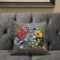 thumbnail image 5 of Amrita Sen Friendship Bouquet Indoor/Outdoor Pillow with Removable Cover in Gray Green Pink Blue16x16, 5 of 5