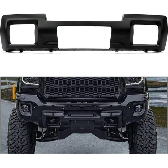 Kojem Front Bumper Skid Plate Panel Black for 2015-2019 2016 2017 2018 GMC Sierra 2500/3500  Replace for Part Number GM1053104C 23178964 23178780