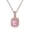 Pink, variant on Dvkptbk Ionic Bracelet Multicolor Necklace Color Zircon Full Diamond, Adjuster for Crystal Necklace (Platinum Rectangle) Jewelry