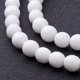 thumbnail image 2 of Synthetic White Agate Beads Strands Dyed & Heated Faceted Round White 8mm Hole: 1mm about 49pcs/strand 15 inch, 2 of 3