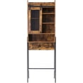 thumbnail image 6 of Wonline 3-Tier 24.8" x 11.8" x 70" Over-The-Toilet Storage Rack, Rustic Brown, 6 of 6