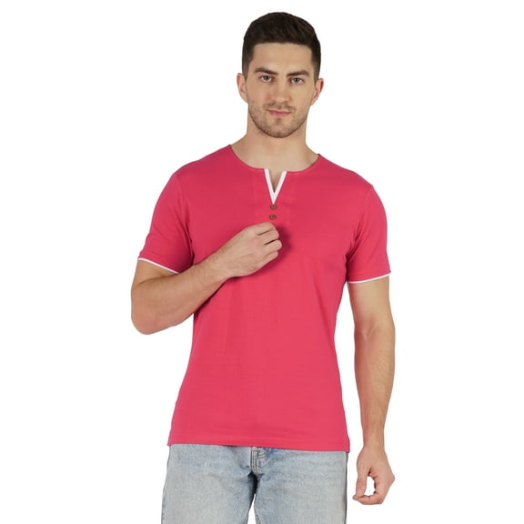 Inkmeso Cotton Half Sleeve Solid Tee-shirt For Men's Slim Fit Casual Summer T-shirts