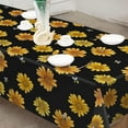 thumbnail image 2 of Summer Sunflower Bee Tablecloth 60 x 102 Inch Rectangle Farmhouse Black Floral Table Cloth Seasonal Flower Table Cover for Kitchen Dining Table Picnic Decoration Supplies, 2 of 5