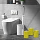 thumbnail image 5 of Cepillo de baño desechable, accesorios para inodoro con recambios, compacto, para montar en la pared. Amarillo, 5 of 8