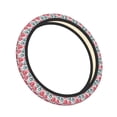 thumbnail image 2 of Daiia Rose Flowers Steering Wheel Cover Auto Steering Wheel Covers Breathable Anti-Slip Steering Wheels Car Interior Decor Accessories for Men Women Universal 15 Inch, 2 of 8
