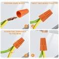 100 Pcs orange 8x15mm Electrical Wire Connectors Screw Terminals ...