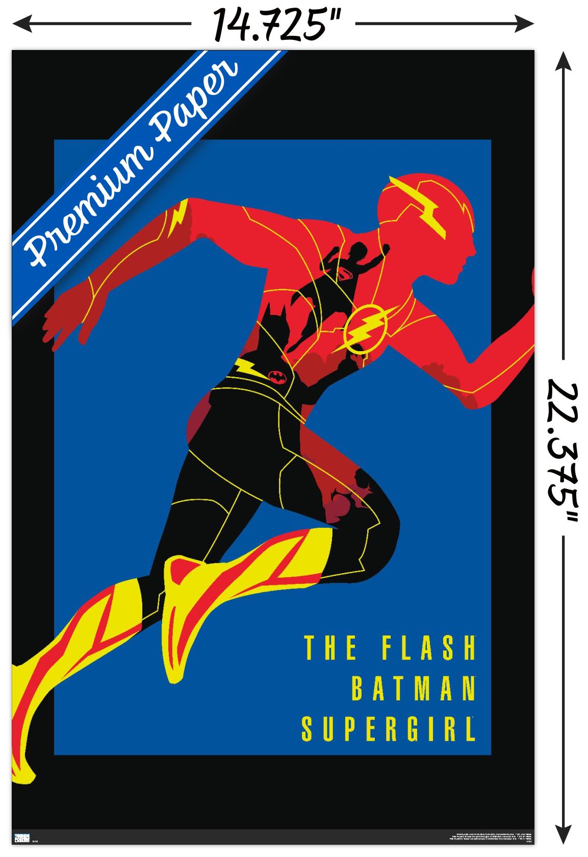 DC Comics Movie The Flash - Heroes Wall Poster, 14.725" x 22.375"