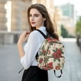 thumbnail image 6 of FORMRS Mini Backpack Purse for Women Travel Daypack Casual Shoulder Bag, Christmas Poinsettia, 6 of 7