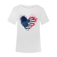 thumbnail image 5 of Cavosen Women's Patriotic USA T-Shirt Short Sleeve Crew Neck Dressy Tee Red White and Blue Graphic Shirt Summer Basic Tops, 5 of 5