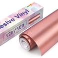 thumbnail image 1 of Rollo de vinilo HTVRONT oro rosa metalizado de 3 m x 30 cm, 1 of 7