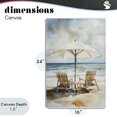 thumbnail image 4 of Stupell Industries Coastal Watercolor Paradise Beach Scene Canvas Art, 16 x 24, by Petals Prints Design, 4 of 8