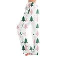 thumbnail image 2 of WTOBBY Women's Christmas Print Anime Pajama Pants, Casual Sleepwear with Drawstring Waist, Loose Fit for Yoga and Comfort, Festive Designs for Home Wear,White M, 2 of 7