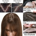 thumbnail image 5 of SEGO Hair Toppers for Thinning Hair Bangs Clip in Real Human Hair Extensions Middle Part Hair Piece for Woman Natural Black, 5 of 8