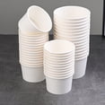 thumbnail image 5 of Xiao Hua 100 vasos de postre de 3 onzas, vasos desechables para pudín de helado, tazones compactos para refrigerios, vasos de papel blancos, 5 of 5