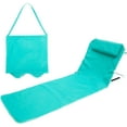 thumbnail image 1 of FYBTO Chaise de Plage Portable, Chaise de Camping, Chaise de Plage Pliante avec Support Dorsal et Sac de Rangement, Chaise de Plage Inclinable Réglable Légère pour Voyage Pêche Randonnée (Longue, Bleu Pâle)-1066, 1 of 5