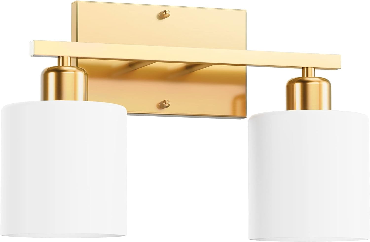 2-Light, Anti-Rust Gold Bathroom Vanity Fixture, Over Mirror Modern ...