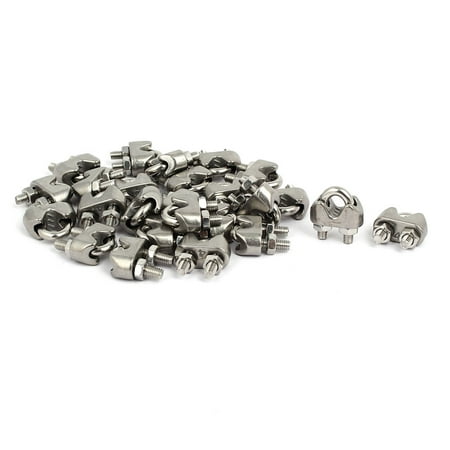 

M4 3/16 Inch 304 Stainless Steel Saddle Clamps Cable Wire Rope Clips 25PCS