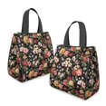 thumbnail image 2 of Pioneer Flower Floral Print Pattern Insulated Lunch Bag for Women & Adults,Large Portable Soft Cooler Lunch Bag,Thermal Food Storage Tote with Pearl Cotton,8.66L,8.75x5.75x9.5 Inch, 2 of 6