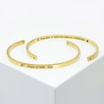 thumbnail image 6 of "You did it…" Gold Stainless Steel Graduation Theme Hidden Message Gift for Her Cuff Bracelet with Gift Set, 6 of 12