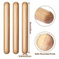 thumbnail image 4 of 40 Pcs Bâtons de Rythme pour Enfants 8 Pouces Bâtons de Musique Lummi Classiques Clavettes en Bois Instrument de Percussion Musical, 40 x Bâton de Rythme, Couleur Bois, 4 of 7
