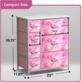 thumbnail image 3 of Kids Dresser with 7 Drawers - Storage Chest Organizer Unit with Steel Frame, Wood Top & Handles, Tie-dye Fabric Bins for Clothes - Wide Furniture for Bedroom Hallway Kids Room Nursery & Closet, 3 of 7
