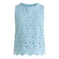 thumbnail image 5 of Time and Tru Women's Eyelet Embroidery Top, Sizes XS-XXXL, 5 of 5