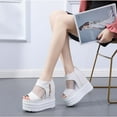 thumbnail image 6 of GERsome Women Summer Sandals Open Toe Platform Wedge Sandals, 6 of 9