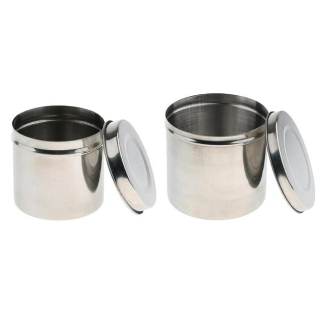 Tarro de ungüento de acero inoxidable,Bolas de algodón Frasco hisopos de algodón Frascos de esponja,Recipiente de desinfección de tarro de aderezo,Frascos quirúrgicos estériles Depósito
