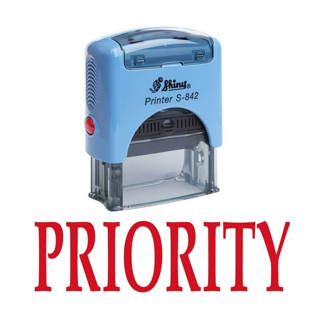 Timbre en Caoutchouc Auto-Encre PRIORITY Personnalisé Brillant pour Bureau