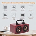 thumbnail image 4 of Wooden Speaker Bluetooth 5.0 Dual Channel Stereo with FM Radio, A, 4 of 5