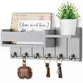 thumbnail image 1 of Estante de madera RelaxScene con soporte para llaves, montaje en pared, con estante, 1 of 6