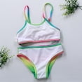 thumbnail image 5 of SILVERCELL Girl's Bikini Swimsuits Ruffle Flounce Two Piece Beach Swimwear Tankini Set 5-16 Years, 5 of 5