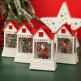 thumbnail image 5 of LED Lighted Christmas House, Christmas Snow Globe House, Battery Operated Santa Claus Christmas Tree House, Lighted Lantern, Snow Globes House Holiday Festival Decoration Gifts , 1 Pack, 5 of 9