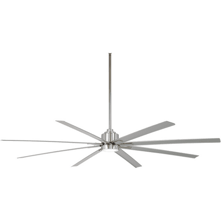 

Minka-Aire F896L-84-BNW | 84 Xtreme H20 Outdoor/Indoor 8 Blade Ceiling Fan | Quiet 6 Speed Reverisble DC Motor | Includes Hand Remote Downrod Light Kit | Smart Home Adaptable | Brushed Nickel Wet