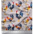 thumbnail image 1 of Soimoi Cotton Cambric Fabric Eggs,Nest & Hen Bird Print Fabric by the Yard 42 Inch Wide, 1 of 1