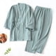 thumbnail image 2 of Pijamas de algodón para el hogar para hombres y mujeres, conjunto de bata de baño holgada para parejas, ropa deportiva de talla grande para mujer, 2 of 5