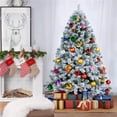thumbnail image 2 of Alden Design 6 Ft Foldable Christmas Tree with Lights, Frosted White, 2 of 9