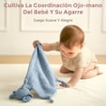 thumbnail image 4 of Momcozy Cobija de Seguridad de Seguridad Suave de Algodón para Bebé Autocalmante, Elefante Azul, 4 of 10