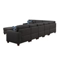 thumbnail image 3 of Pemberly Row 8-Piece Upholstered Fabric Sectional with Ottoman in Gray, 3 of 9