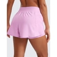 thumbnail image 2 of Shorts CRZ YOGA para correr de doble capa, tiro alto 3" rosa XL, 2 of 5